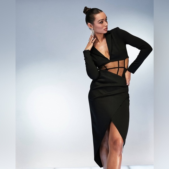 ASOS Dresses & Skirts - NWT, ASOS DESIGN corset 2 piece tux dress in black, size 2